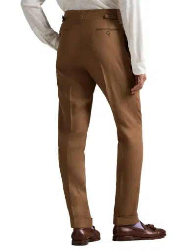 Polo Ralph Lauren Pleated Linen Straight-Leg Trousers | Thumbnail 4 Polo Ralph Lauren Pleated Linen Straight-Leg Trousers | Thumbnail 4