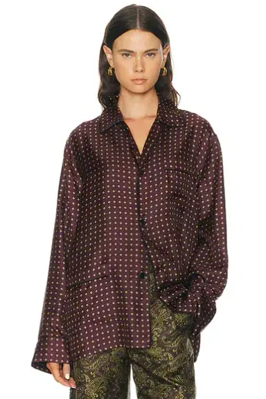 Saint Laurent Button Up Pajama Top | Thumbnail 1 Saint Laurent Button Up Pajama Top | Thumbnail 1