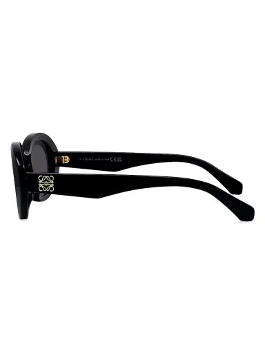 Loewe Women's Anagram 54MM Oval Sunglasses - Shiny Black Brown | Thumbnail 3 Loewe Women's Anagram 54MM Oval Sunglasses - Shiny Black Brown | Thumbnail 3