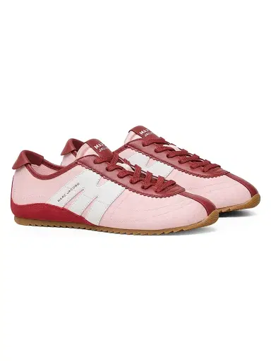 Marc Jacobs Women's The 400 Bleecker Logo Colorblocked Low-Top Running Sneakers - Strawberry Multi | Thumbnail 3 Marc Jacobs Women's The 400 Bleecker Logo Colorblocked Low-Top Running Sneakers - Strawberry Multi | Thumbnail 3