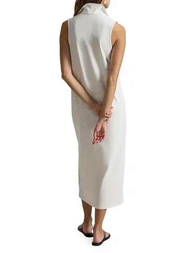 Polo Ralph Lauren Women's Stretch-Cotton Mesh Midi-Polo Dress - White | Thumbnail 4 Polo Ralph Lauren Women's Stretch-Cotton Mesh Midi-Polo Dress - White | Thumbnail 4