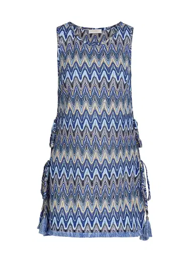 Ramy Brook Women's Kimber Zigzag Cover-Up Minidress - Ocean Zigzag | Thumbnail 1 Ramy Brook Women's Kimber Zigzag Cover-Up Minidress - Ocean Zigzag | Thumbnail 1