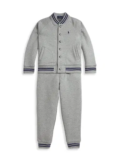 Polo Ralph Lauren Little Boy's & Boy's Fleece Varsity Jacket & Jogger Sweatpants Set - Andover | Thumbnail 1 Polo Ralph Lauren Little Boy's & Boy's Fleece Varsity Jacket & Jogger Sweatpants Set - Andover | Thumbnail 1