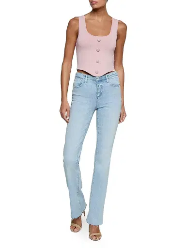 L'AGENCE Women's Dove Knit Scoopneck Corset Top - Misty Rose | Thumbnail 2 L'AGENCE Women's Dove Knit Scoopneck Corset Top - Misty Rose | Thumbnail 2