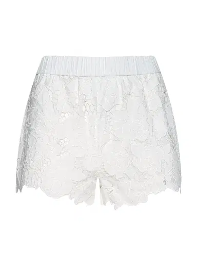 L'AGENCE Women's Laina Eyelet Cotton Shorts - | Thumbnail 1 L'AGENCE Women's Laina Eyelet Cotton Shorts - | Thumbnail 1