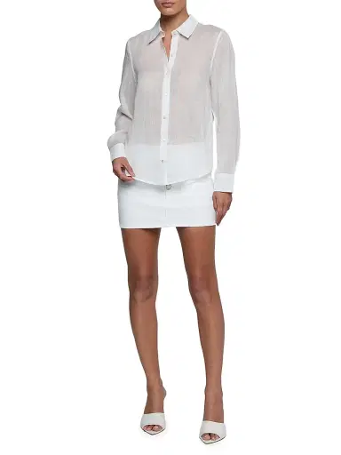 L'AGENCE Women's Ellery Sheer Long-Sleeve Blouse - | Thumbnail 2 L'AGENCE Women's Ellery Sheer Long-Sleeve Blouse - | Thumbnail 2