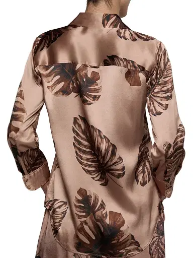 L'AGENCE Women's Dani Floral Silk Shirt - Hazelnut Multi | Thumbnail 5 L'AGENCE Women's Dani Floral Silk Shirt - Hazelnut Multi | Thumbnail 5