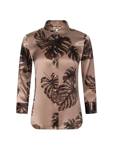 L'AGENCE Women's Dani Floral Silk Shirt - Hazelnut Multi | Thumbnail 1 L'AGENCE Women's Dani Floral Silk Shirt - Hazelnut Multi | Thumbnail 1