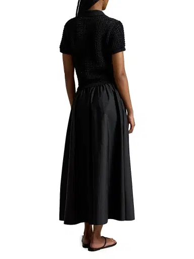 Polo Ralph Lauren Women's Knit Cotton A-Line Maxi Dress - Polo Black | Thumbnail 3 Polo Ralph Lauren Women's Knit Cotton A-Line Maxi Dress - Polo Black | Thumbnail 3