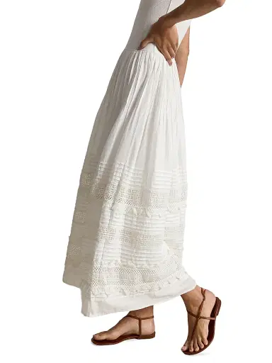 Polo Ralph Lauren Women's Lace-Trim Tank Midi-Dress - White | Thumbnail 5 Polo Ralph Lauren Women's Lace-Trim Tank Midi-Dress - White | Thumbnail 5