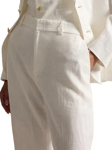 Polo Ralph Lauren Women's Linen High-Rise Straight-Leg Pants - Nevis - Size 2 | Thumbnail 5 Polo Ralph Lauren Women's Linen High-Rise Straight-Leg Pants - Nevis - Size 2 | Thumbnail 5