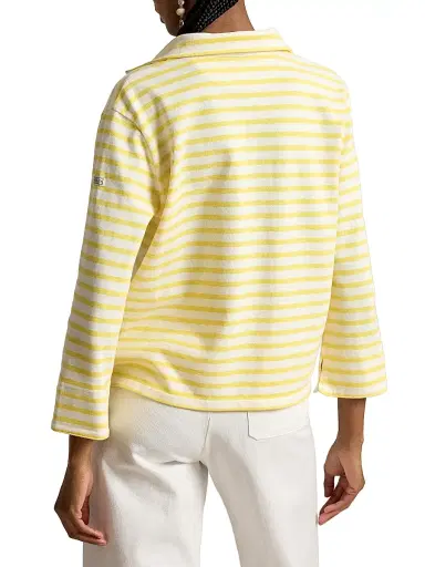 Polo Ralph Lauren Women's Striped Cotton Jersey Polo Shirt - Sunfish Yellow Deckwash White | Thumbnail 4 Polo Ralph Lauren Women's Striped Cotton Jersey Polo Shirt - Sunfish Yellow Deckwash White | Thumbnail 4