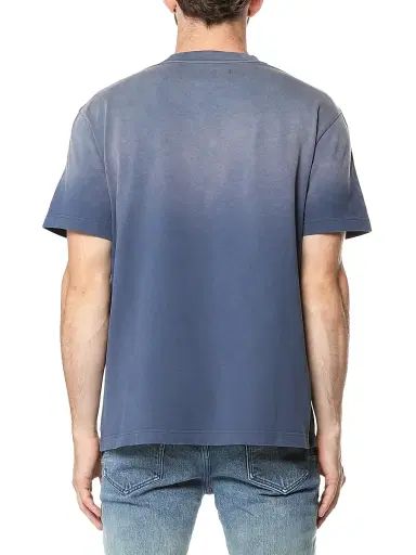 Purple Brand Men's Logo Washed Cotton T-Shirt - Blue | Thumbnail 2 Purple Brand Men's Logo Washed Cotton T-Shirt - Blue | Thumbnail 2