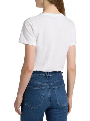Veronica Beard Women's Carla Logo-Embroidered Cotton T-Shirt | Thumbnail 5 Veronica Beard Women's Carla Logo-Embroidered Cotton T-Shirt | Thumbnail 5