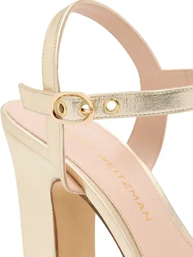 Stuart Weitzman Women's Reade 130MM Leather Platform Sandals - Light Gold - Size 9.5 | Thumbnail 6 Stuart Weitzman Women's Reade 130MM Leather Platform Sandals - Light Gold - Size 9.5 | Thumbnail 6