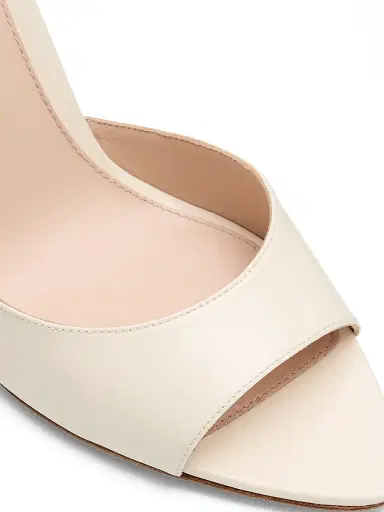 Stuart Weitzman Women's Lexington 85MM Patent Leather Mules - Cream - Size 9.5 | Thumbnail 6 Stuart Weitzman Women's Lexington 85MM Patent Leather Mules - Cream - Size 9.5 | Thumbnail 6