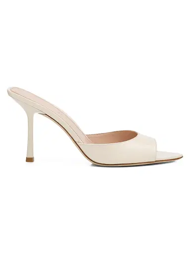 Stuart Weitzman Women's Lexington 85MM Patent Leather Mules - Cream - Size 9.5 | Thumbnail 1 Stuart Weitzman Women's Lexington 85MM Patent Leather Mules - Cream - Size 9.5 | Thumbnail 1