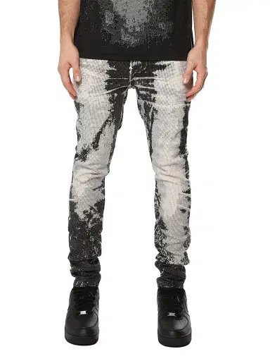 Purple Brand Men's Trompe L'oeil Stretch-Denim Skinny Jeans - Black - Size 40 | Thumbnail 1 Purple Brand Men's Trompe L'oeil Stretch-Denim Skinny Jeans - Black - Size 40 | Thumbnail 1