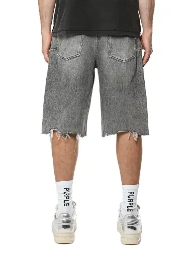 Purple Brand Men's High Summer Distressed Denim Shorts - Black - Size 40 | Thumbnail 2 Purple Brand Men's High Summer Distressed Denim Shorts - Black - Size 40 | Thumbnail 2