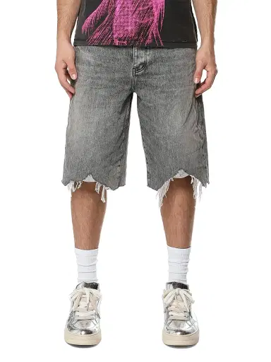 Purple Brand Men's High Summer Distressed Denim Shorts - Black - Size 40 | Thumbnail 1 Purple Brand Men's High Summer Distressed Denim Shorts - Black - Size 40 | Thumbnail 1