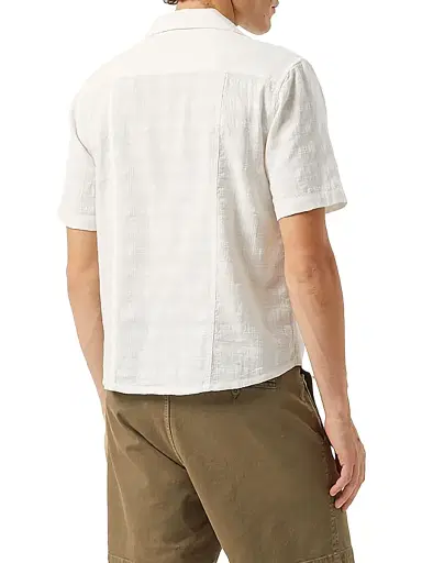 Corridor Men's Washed Dobby Cotton Shirt - White | Thumbnail 3 Corridor Men's Washed Dobby Cotton Shirt - White | Thumbnail 3