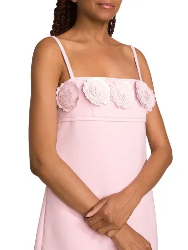 Self-Portrait Women's Paillette-Embellished Floral-Appliqué Minidress - Pink | Thumbnail 6 Self-Portrait Women's Paillette-Embellished Floral-Appliqué Minidress - Pink | Thumbnail 6