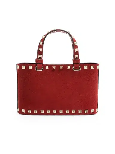 Valentino Garavani Women's Rockstud Mini Suede Top Handle Bag | Thumbnail 4 Valentino Garavani Women's Rockstud Mini Suede Top Handle Bag | Thumbnail 4