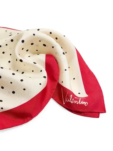 Valentino Garavani Women's Little Stars Starry Silk Scarf - Vanilla | Thumbnail 3 Valentino Garavani Women's Little Stars Starry Silk Scarf - Vanilla | Thumbnail 3