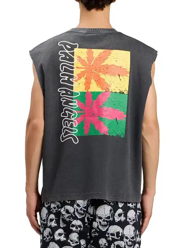 Palm Angels Men's Palm Leaf Cotton T-Shirt - Black Multicolor | Thumbnail 4 Palm Angels Men's Palm Leaf Cotton T-Shirt - Black Multicolor | Thumbnail 4