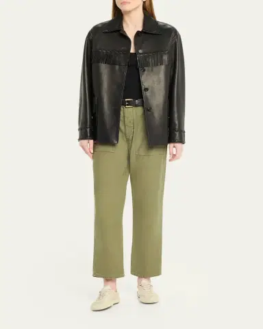Nili Lotan Earl Cotton Straight-Leg Ankle Pants | Thumbnail 2 Nili Lotan Earl Cotton Straight-Leg Ankle Pants | Thumbnail 2