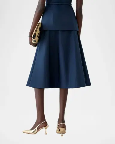 Carolina Herrera Button-Front Cotton Midi Skirt | Thumbnail 2 Carolina Herrera Button-Front Cotton Midi Skirt | Thumbnail 2