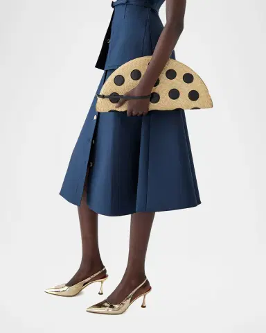 Carolina Herrera Button-Front Cotton Midi Skirt | Thumbnail 3 Carolina Herrera Button-Front Cotton Midi Skirt | Thumbnail 3