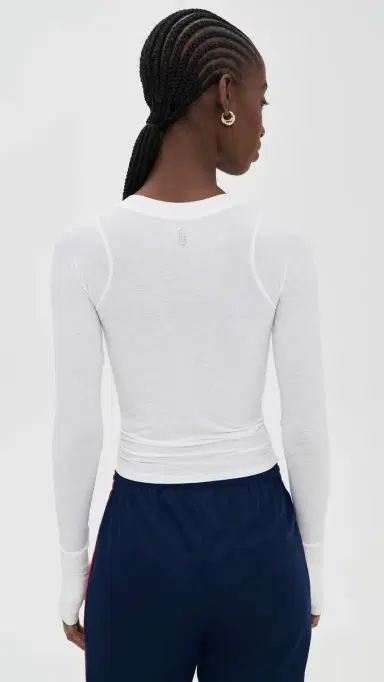 FP Movement Tempo Ruched Long Sleeve Tee White | Thumbnail 3 FP Movement Tempo Ruched Long Sleeve Tee White | Thumbnail 3
