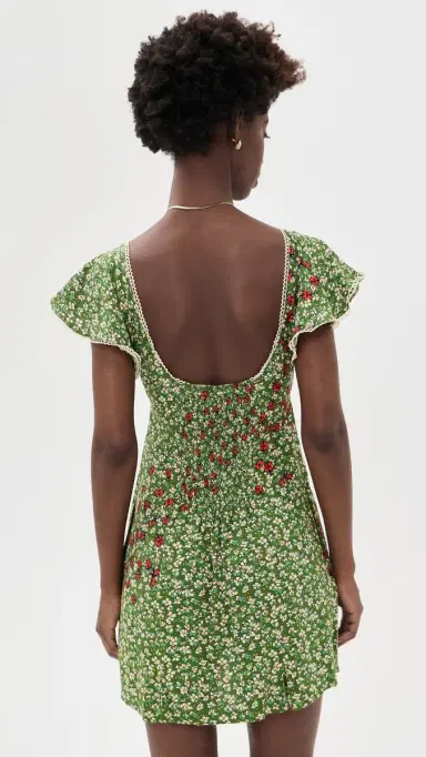 Free People Backroads Mini Dress Forest Combo | Thumbnail 3 Free People Backroads Mini Dress Forest Combo | Thumbnail 3