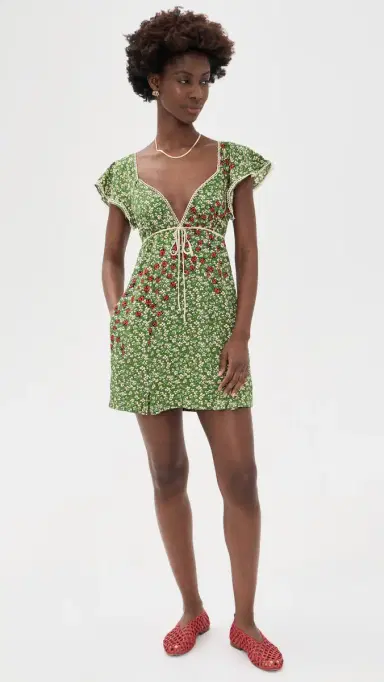 Free People Backroads Mini Dress Forest Combo | Thumbnail 5 Free People Backroads Mini Dress Forest Combo | Thumbnail 5