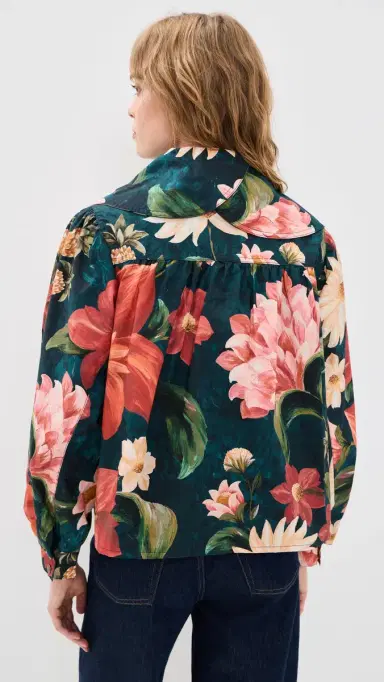 Barbour X Farm Rio Wild Casual Jacket Navy Wildflower/Flower Navy M | Thumbnail 3 Barbour X Farm Rio Wild Casual Jacket Navy Wildflower/Flower Navy M | Thumbnail 3