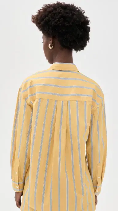 Madewell The Easy Shirt in Washed Poplin Textured tripe Chantrelle | Thumbnail 3 Madewell The Easy Shirt in Washed Poplin Textured tripe Chantrelle | Thumbnail 3