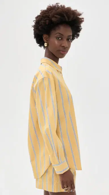 Madewell The Easy Shirt in Washed Poplin Textured tripe Chantrelle | Thumbnail 4 Madewell The Easy Shirt in Washed Poplin Textured tripe Chantrelle | Thumbnail 4