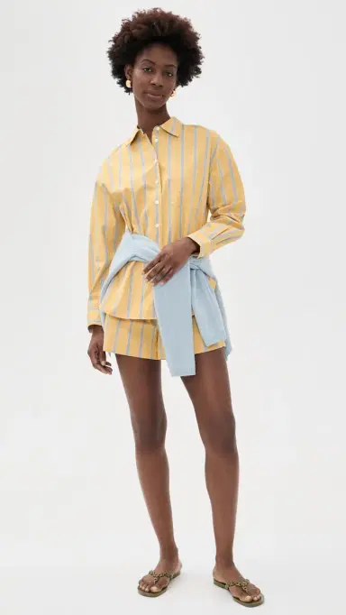 Madewell The Easy Shirt in Washed Poplin Textured tripe Chantrelle | Thumbnail 5 Madewell The Easy Shirt in Washed Poplin Textured tripe Chantrelle | Thumbnail 5