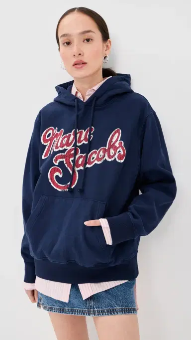 Marc Jacobs arc Logo Hoodie Navy ulti | Thumbnail 2 Marc Jacobs arc Logo Hoodie Navy ulti | Thumbnail 2