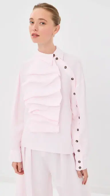 A.W.A.K.E. MODE A. W.A. K.E. MODE Voluminous Bib-Front Shirt | Thumbnail 2 A.W.A.K.E. MODE A. W.A. K.E. MODE Voluminous Bib-Front Shirt | Thumbnail 2