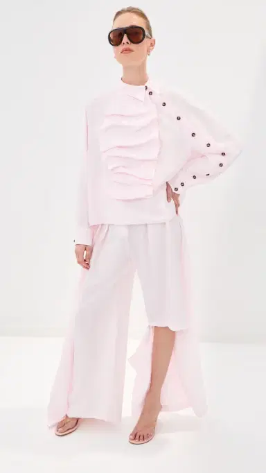 A.W.A.K.E. MODE A. W.A. K.E. MODE Voluminous Bib-Front Shirt | Thumbnail 5 A.W.A.K.E. MODE A. W.A. K.E. MODE Voluminous Bib-Front Shirt | Thumbnail 5