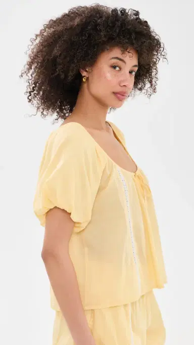 Damson Madder Maura Lace Trim Top Butter | Thumbnail 4 Damson Madder Maura Lace Trim Top Butter | Thumbnail 4