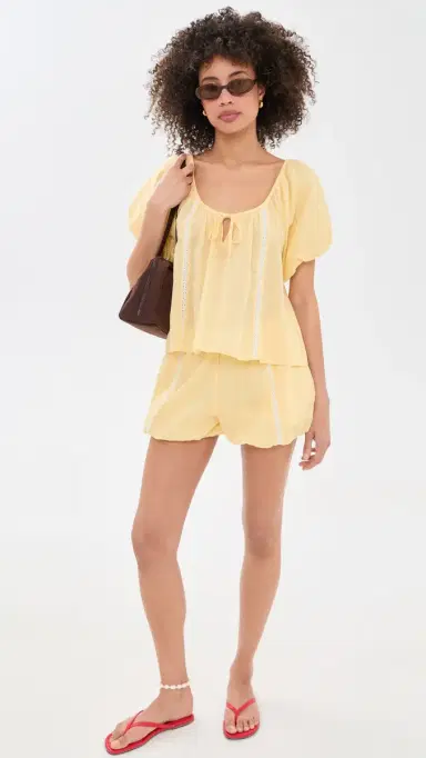 Damson Madder Maura Lace Trim Top Butter | Thumbnail 5 Damson Madder Maura Lace Trim Top Butter | Thumbnail 5