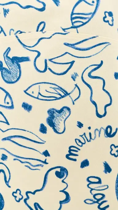 SIMONMILLER ahara Printed Denim Dress Marine Print | Thumbnail 6 SIMONMILLER ahara Printed Denim Dress Marine Print | Thumbnail 6