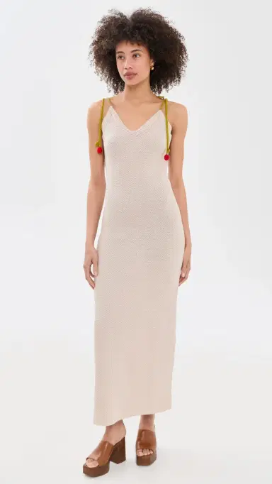 Another Girl Cherry trap Cami Midi Dress Cream | Thumbnail 2 Another Girl Cherry trap Cami Midi Dress Cream | Thumbnail 2