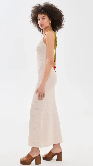 Another Girl Cherry trap Cami Midi Dress Cream | Thumbnail 4 Another Girl Cherry trap Cami Midi Dress Cream | Thumbnail 4