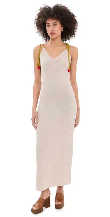Another Girl Cherry trap Cami Midi Dress Cream | Thumbnail 1 Another Girl Cherry trap Cami Midi Dress Cream | Thumbnail 1
