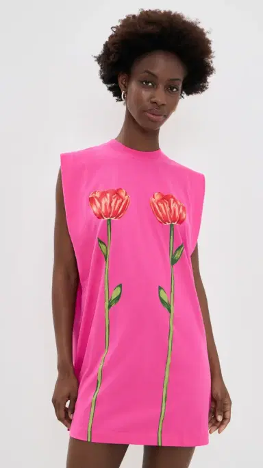 Farm Rio Tropical Rose Mini Dress Pink | Thumbnail 2 Farm Rio Tropical Rose Mini Dress Pink | Thumbnail 2