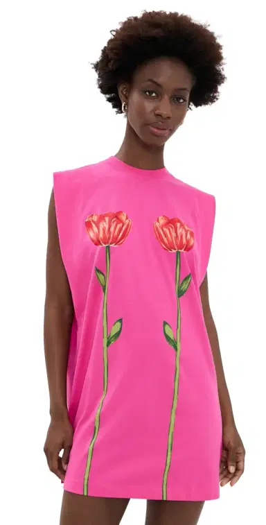 Farm Rio Tropical Rose Mini Dress Pink | Thumbnail 1 Farm Rio Tropical Rose Mini Dress Pink | Thumbnail 1